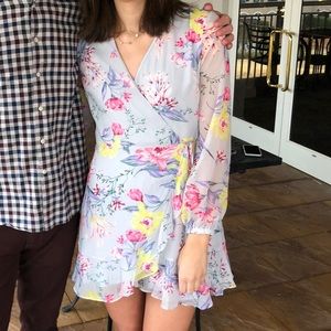 Floral wrap dress